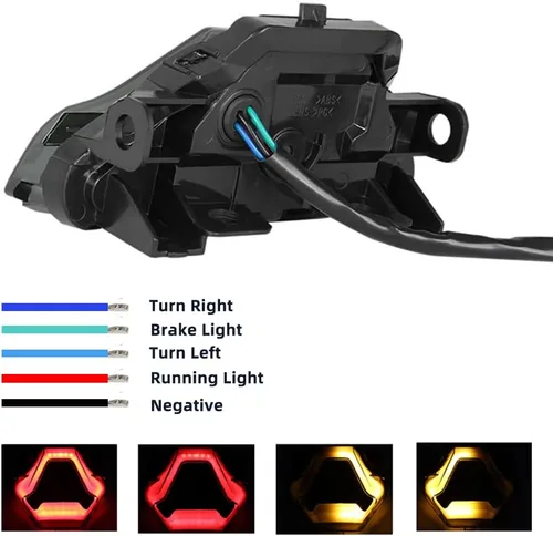 Vista 3 de Luz Trasera de Freno de Motocicleta con Señales de Giro LED de Reemplazo para Yamaha YZF R3 R25 Y15ZR MT07 FZ07 LC150