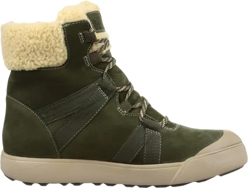 Vista 6 de KEEN Botas Elle de invierno impermeables de media pantorrilla para mujer, CastañoArcilla Roja