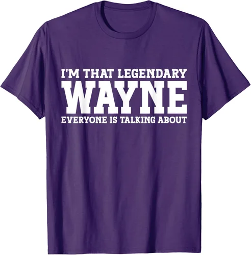 Vista 53 de Wayne Personal Name Funny Wayne Camiseta, Negro