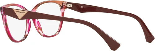 Vista 5 de Emporio Armani EA3172 - Lentes de sol para mujer, diseño de ojo de gato, color rosa a rayaslente demo, 2.126in, Rayado RosaLente Demo
