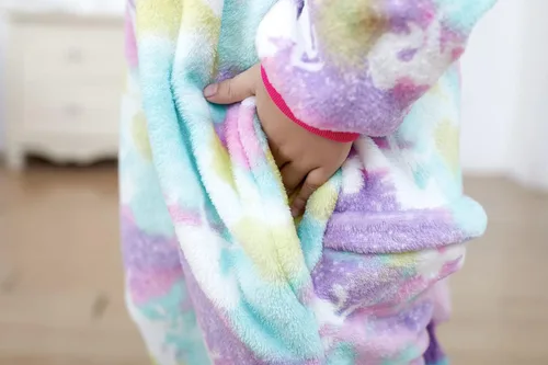 Vista 5 de PlushCosplay Pijama de unicornio para niños, disfraz de Halloween