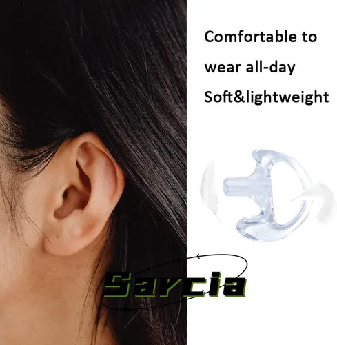 Vista 3 de Earmold - Auricular de repuesto para Walkie Talkie de dos vías con tubo acústico, 6 pares