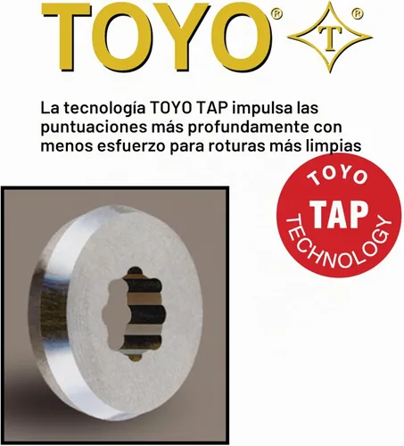 Vista 3 de TOYO TC600SVB Cortador de vidrio gran angular con empuñadura de pistola negra Hoja recta