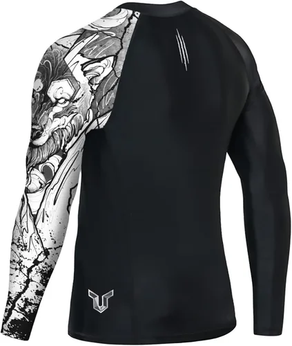 Vista 2 de ADOREISM Camiseta de natación de compresión de manga larga para hombre UPF 50+ de secado rápido