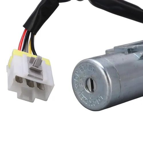 Vista 8 de Aramox Interruptor de arranque de vehículo de coche Cerradura de encendido con cerradura automática de puerta 2 llaves para Navara D22 19972006