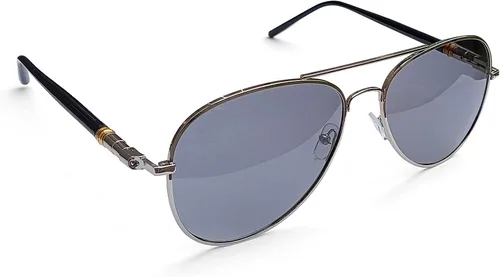 Vista 5 de Lentes de sol polarizados de aviador para conducción nocturna, marco de metal de alta calidad, visión nocturna, lentes piloto para uso diurno