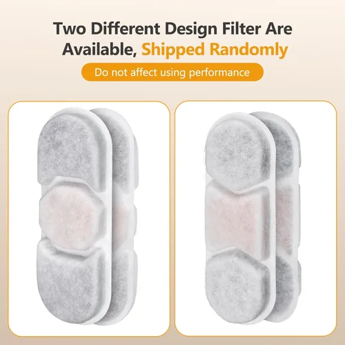 Vista 3 de 8 paquetes de filtros de repuesto para fuente de agua para perros Zuqqony de 12L/3.2Gal de acero inoxidable, dispensador de agua para perros DYSJ01