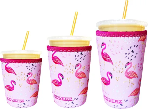 Vista 58 de Funda Koverz para café helado, funda aislante de neopreno para taza, se ajusta a una taza de café de 32 Oz., lavable y reutilizable, accesorios