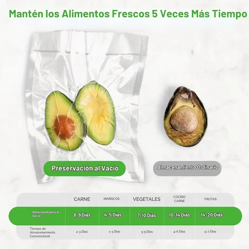 Vista 8 de [Usado] GERYON Sellador al vacío, máquina selladora al vacío para almacenamiento de alimentos con bolsas selladoras y rollo, sellador automático