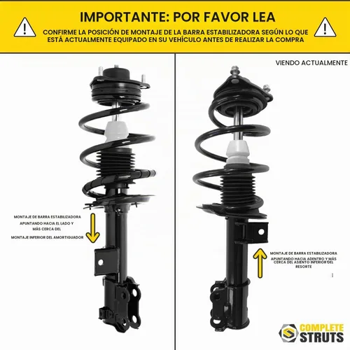 Vista 2 de COMPLETESTRUTS - Conjunto de puntal completo rápido delantero con muelles helicoidales de repuesto para Hyundai Sonata Sport GLS Limited SE