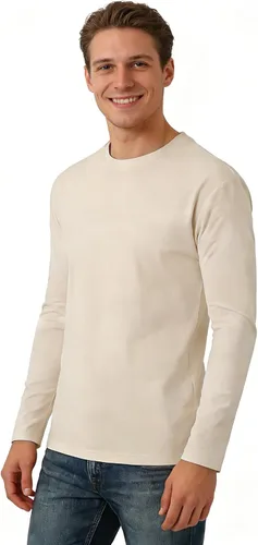 Vista 2 de Camiseta de hombre de manga larga con cuello redondo para adultos