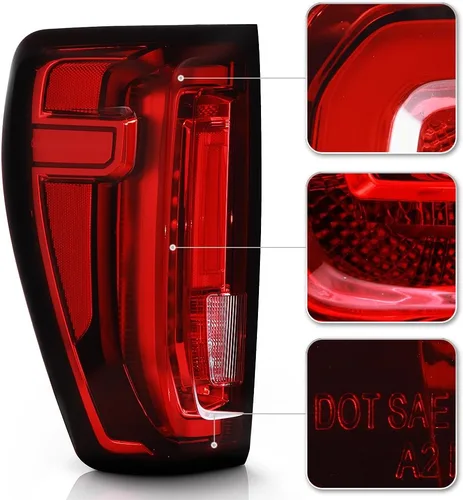 Vista 4 de KEEKPO - Para [tipo LED de fábrica] 2019-2023 GMC Sierra 1500 Luces traseras LED completas de repuesto para luces traseras izquierda+derecha