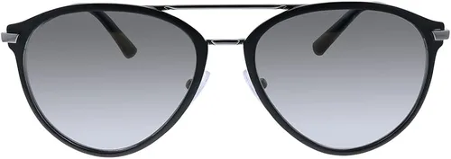 Vista 2 de Prada PR 51WS 02G09G - Lentes de sol piloto de plástico negro mate con lente polarizada gris