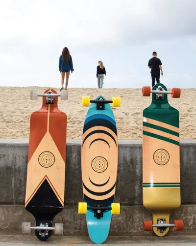 Vista 6 de Yocaher Earth Series - Patinetas completas Longboard con BlackWidow Premium 80A Grip Tape Aluminio Truck ABEC-9 Rodamiento 2.756 in Ruedas