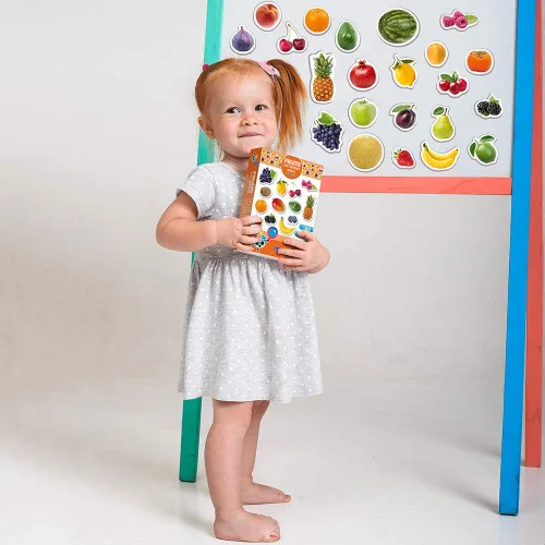 Vista 8 de FOTO FRUTAS Y BAYAS - imanes para la cocina - imanes grandes reales para nevera para niños pequeños - juguetes magnéticos educativos para bebés de 3