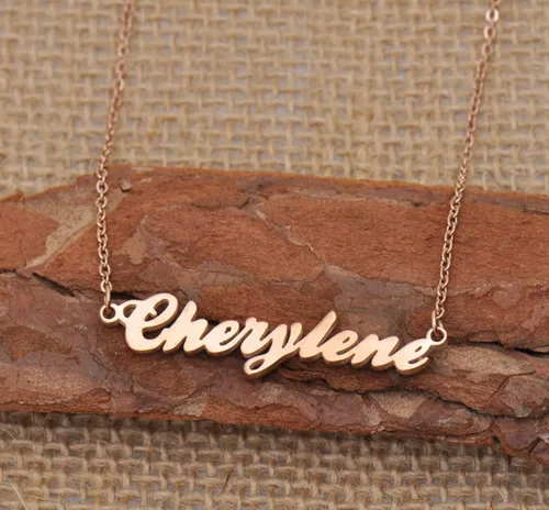 Vista 5 de GR35Z9 Collar personalizado con nombre de mejor amiga para ella
