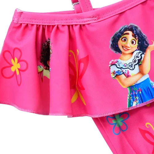 Vista 5 de FUNTEKS Toddler Baby Girls Bathing Suit Two Piece Swimsuit Bikini Summer Beach Wear Swimwear for 3-10 Years