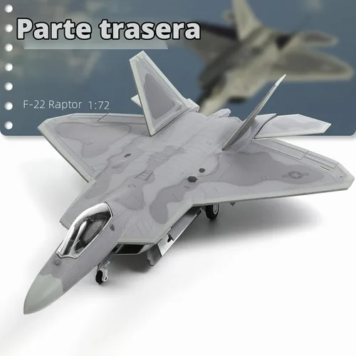 Vista 5 de NUOTIE USA F-22 Raptor Fighter Attack Pre-Build Modelo 1:72 (AK 093)