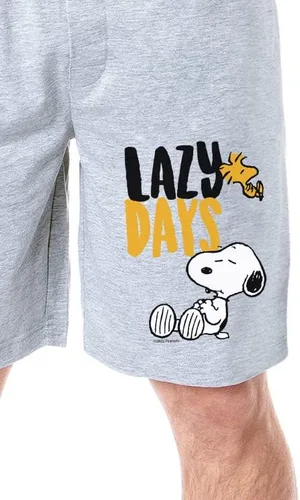 Vista 2 de Peanuts Snoopy Woodstock Lazy Days - Pantalones cortos de pijama para hombre