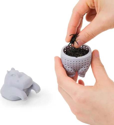 Vista 5 de Infusor de té para té de hojas sueltas, paquete de té de silicona, un regalo divertido e ideal para los amantes del té, amigos y familiares, juego
