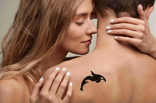 Vista 3 de Tatuajes temporales, 6 hojas de calcomanías blancas para adultos, niños, mujeres, hombres, brazos, piernas, pecho, cintura, cuello, 3.7 x 3.7