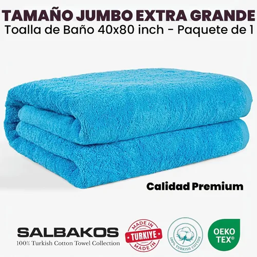 Vista 3 de Juego grande de baño tipo spa turco 40"x80", de lujo, amigable con el medio ambiente de 650 gramos, muchos colores de donde escoger Aqua