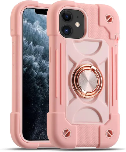 Vista 59 de MARKILL Funda compatible con iPhone Air de 6.5 pulgadas 2025 con soporte de anillo giratorio de 360 grados, protección contra caídas de grado