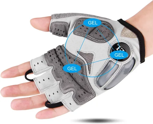 Vista 2 de CXWXC Guantes de ciclismo para hombres y mujeres Guantes de ciclismo transpirables de gel para bicicleta de montaña Guantes antideslizantes