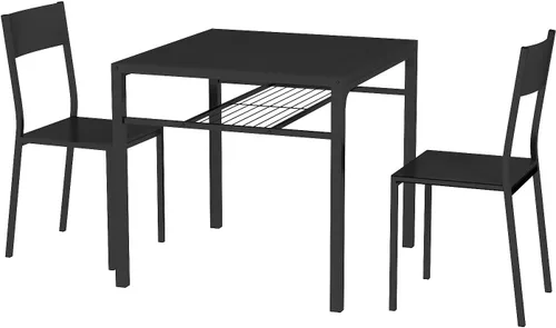 Vista 9 de Gizoon Juego de mesa de comedor para 2, mesa de cocina de 3 piezas con 2 sillas para espacios pequeños, apartamento, cocina, comedor, ahorro