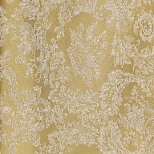 Vista 2 de ULTIMATE TEXTILE Miranda - Mantel redondo de damasco (120 pulgadas), color dorado Dijon