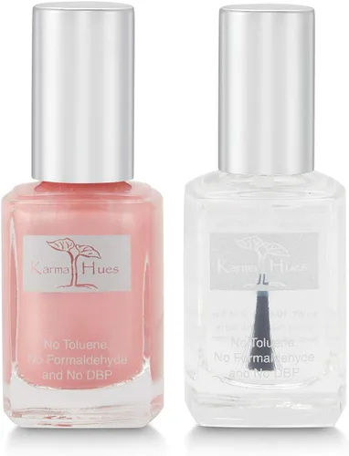 Vista 6 de karma organic Esmalte de uñas natural triple 5 capa base con increíble nutrición profunda fortalecedor de uñas, tratamiento de uñas no tóxico