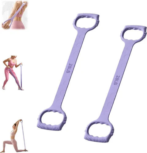 Vista 10 de Figura 8 Banda de resistencia de fitness, Figura 8 bandas de ejercicio para mujeres y hombres, 8 bandas de goma de resistencia en forma de brazos
