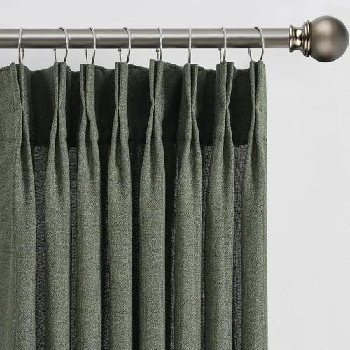 Vista 34 de RAIN CITY - Juego de 2 cortinas de 45 pulgadas de largo con plisado con pellizco, cortinas semitraslúcidas para dormitorio, cuarto de bebé