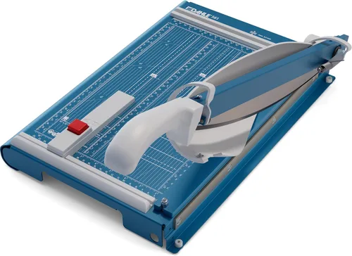 Vista 7 de Dahle Cortadora de guillotina 561 premium, longitud de corte de 14 pulgadas, capacidad de 35 hojas, hoja autoafilable, abrazadera automática