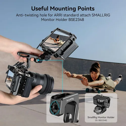 Vista 4 de SMALLRIG Mini mango superior para cámaras de vlogging ligeras con tornillos de 1/4 "-20 - HTS2756