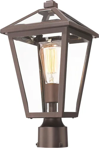 Vista 11 de Lámparas de Poste para Exteriores, Lámpara de Poste con Acabado Negro, Pilar de Aluminio Impermeable y Antioxidante, Iluminación Exterior