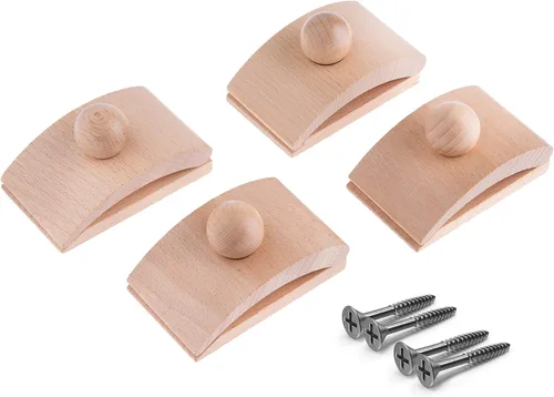 Vista 7 de Precision Quilting Tools Classy Clamps - Perchas de madera – 4 clips grandes (madera negra) y tornillos para colgar y exhibir edredones, tapices