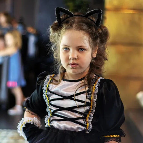 Vista 4 de WHAVEL Diadema de orejas de gato negras con orejas de zorro de piel bonita, diadema de orejas de animal de felpa, disfraz de cosplay, suministros