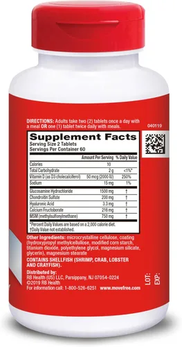 Vista 10 de Suplemento Move Free Advanced Plus MSM y vitamina D, 120 unidades, No Model, 1, 1