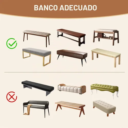 Vista 7 de Genina Fundas impermeables para banco de comedor, protector de asiento de banco de jacquard elástico, funda de banco rectangular para dormitorios