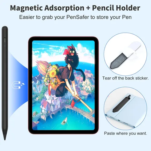 Vista 3 de Lápiz capacitivo para pantallas táctiles iOS y Android, lápiz activo para Samsung, lápices capacitivos digitales inteligentes