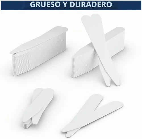 Vista 4 de 100 soportes de cuello de plástico para camisa de vestir de hombre 2" 2.2" 2.5" 2.7 o 3" pulgadas
