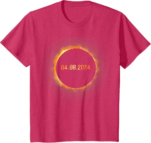 Vista 60 de Totality 04.08.24 Total Solar Eclipse 8 de abril de 2024 Eclipse Camiseta, Negro, S