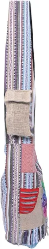 Vista 4 de THE COLLECTION ROYAL Bolso cruzado gráfico para mujer, bolso bohemio, bolso bohemio, bolso hippie, bolso hippie, bolso de tela para mujer