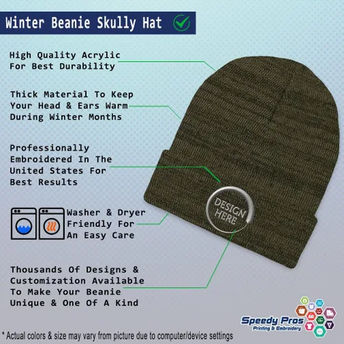 Vista 17 de Gorro de invierno para hombres y mujeres, gorro de acrílico con texto personalizado personalizado