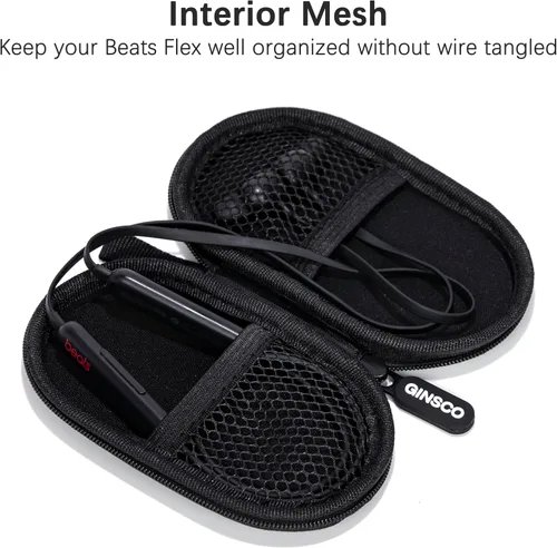 Vista 7 de Ginsco Estuche Mini-Portátil para Auriculares Beats Flex Inalámbricos con Micrófono Integrado, para Auriculares Apple EarPods con Cable/Auriculares