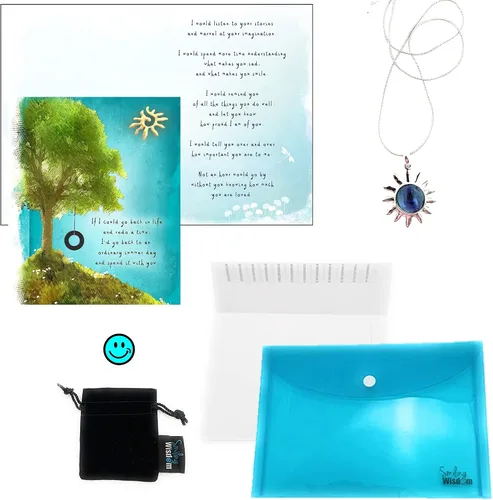 Vista 5 de Smiling Wisdom - Tarjeta de felicitación del día de verano ordinaria y set de regalo de recuerdo del sol - mujer, hija, nieta, hermana