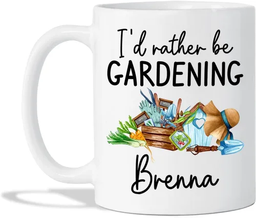 Vista 7 de Regalos personalizados para jardineros, taza de jardín con la frase "All I Need Is This Plant", taza de café para jardineros, taza para amantes