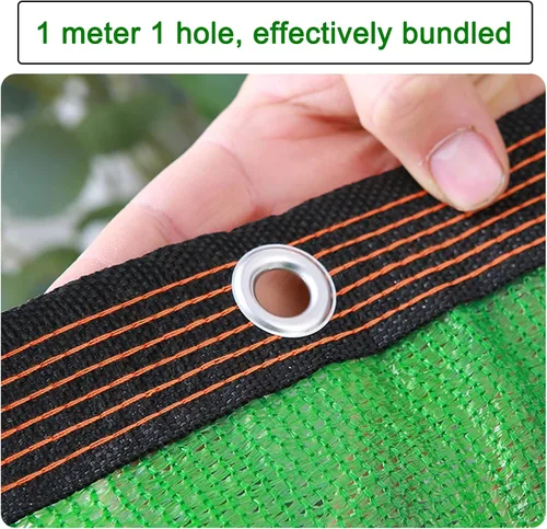 Vista 6 de Tela de protección solar verde, vela rectangular, cubierta de red de protección contra el calor, red de sombreado resistente a los rayos UV, malla