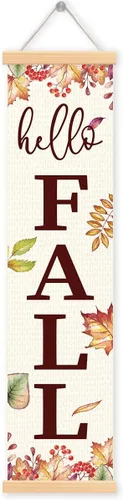 Vista 22 de Pancartas con texto en inglés «Happy Fall Y'all», pancarta de otoño para exteriores, decoración de cosecha de calabaza, decoraciones de Acción